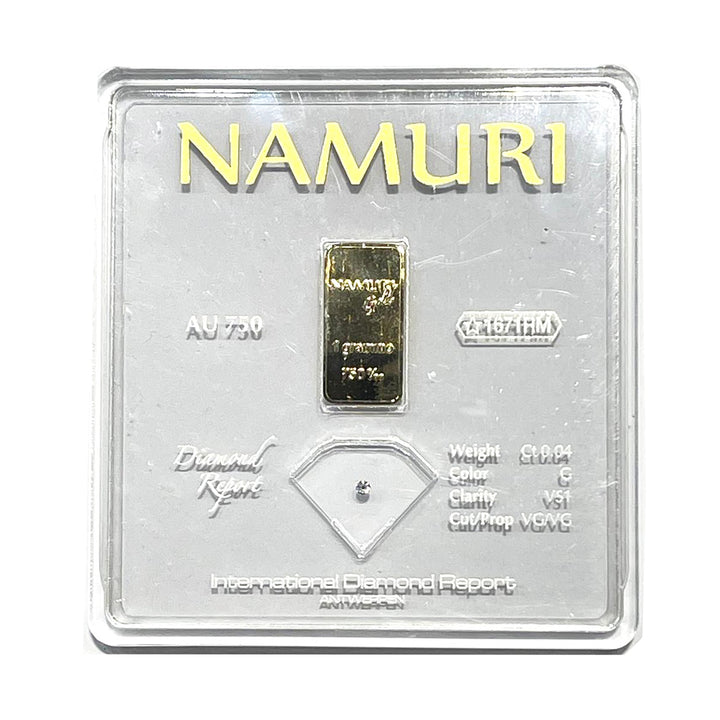 Namuro Lingotto 1 गोल्ड ग्राम 18kt डायमंड 0.04CT G VS1 NDJ/G04GVS