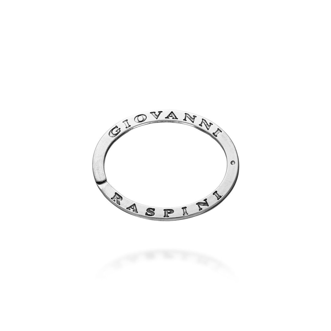 Giovanni Raspini brisé large oval key ring 925 silver key ring 08119