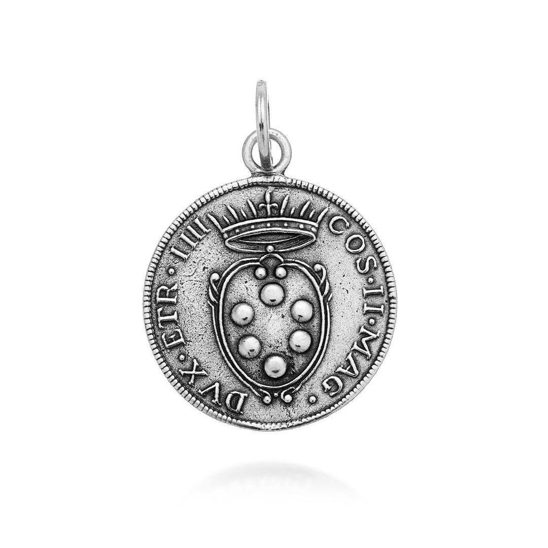 Giovanni Raspini coin charm Medici coat of arms Charm in 925 Silver 09452