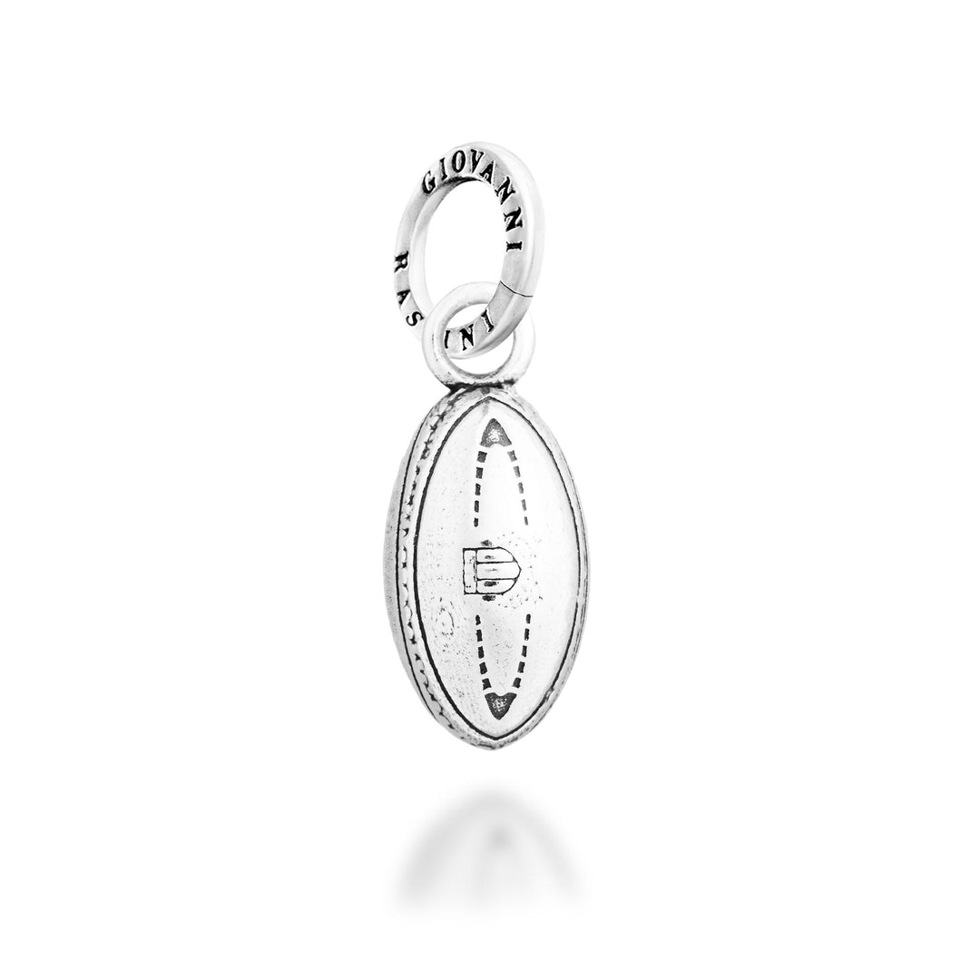 Giovanni Raspini Small Rugby Ball Charm - Silver Charm - 12761