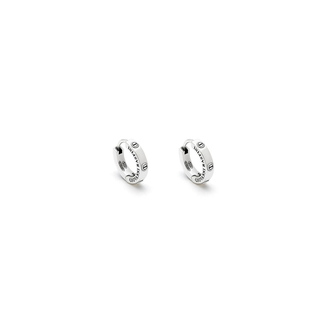 Giovanni Raspini Circle Earrings Huggie Viti Silver 925 11952