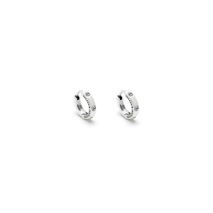 Giovanni Raspini Circle Earrings Huggie Viti Silver 925 11952