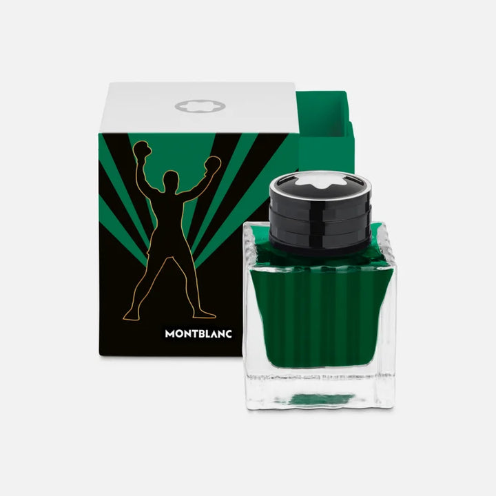 Montblanc Ink Boccetta 50ml Carachtair Mhór Muhammad Ali Eagrán Speisialta Green 130298