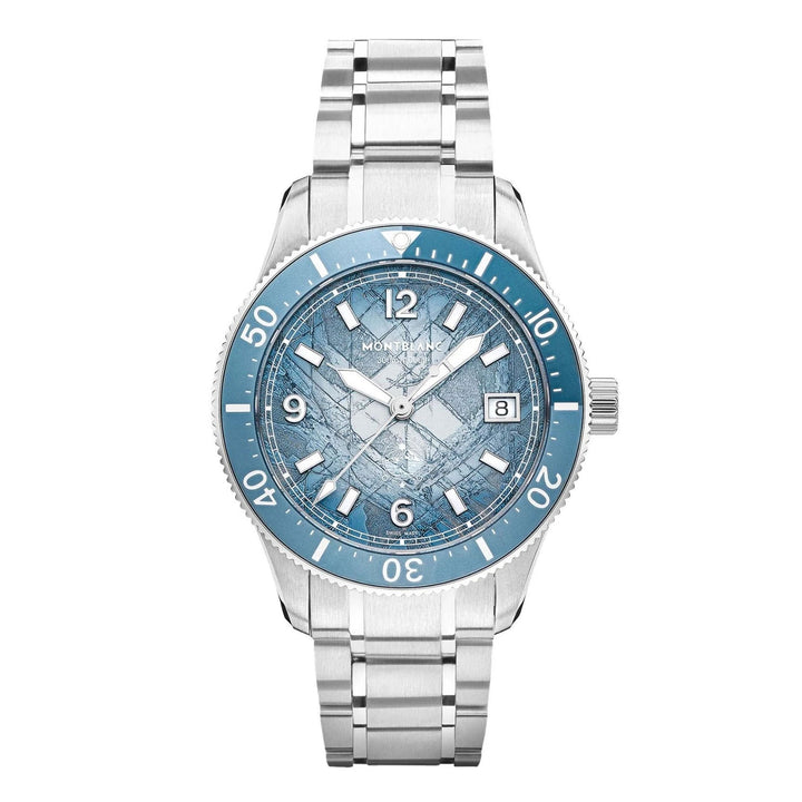 Montblanc watch Iced Sea Automatic Date 0 Oxygen 38mm blue automatic steel 134022
