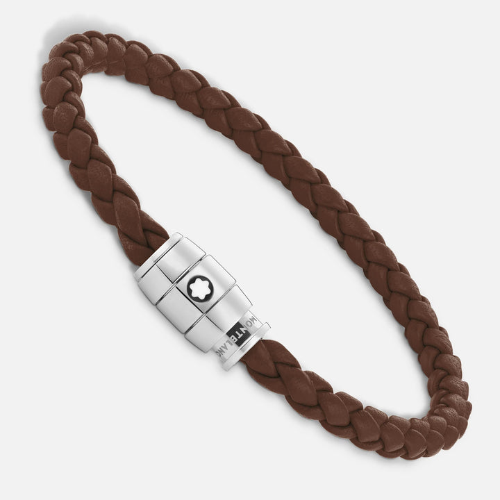 Montblanc 3-ring steel bracelet and Meisterstück Brown Fawn leather size L 13600268