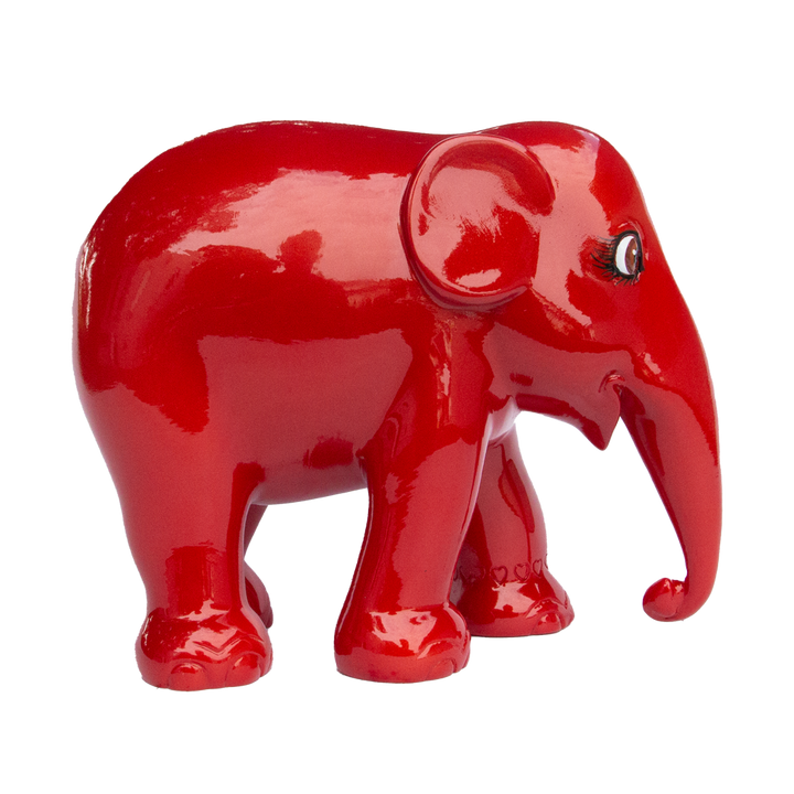 Paráid Eilifint Elefante Vermilion Miotalach Dearg 15cm Eagrán Teoranta 3000 Vormilion Miotalach Dearg 15