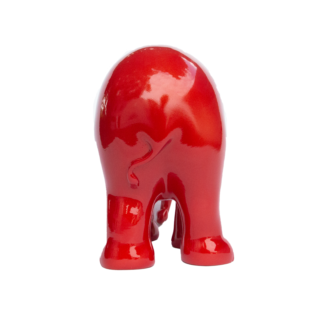 Paráid Eilifint Elefante Vermilion Miotalach Dearg 15cm Eagrán Teoranta 3000 Vormilion Miotalach Dearg 15