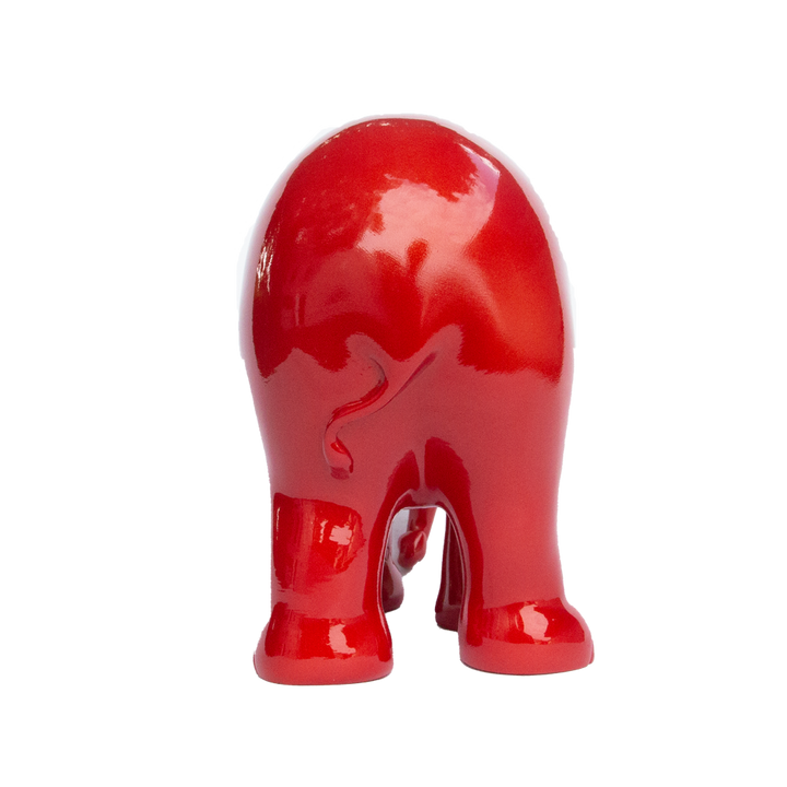 Paráid Eilifint Elefante Vermilion Miotalach Dearg 15cm Eagrán Teoranta 3000 Vormilion Miotalach Dearg 15