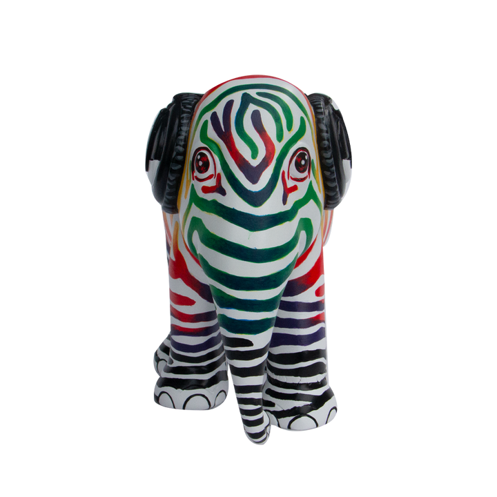 Elephant Parade Elefante Zebra Beats 15cm Limited Edition 3000 Zebra Beats 15