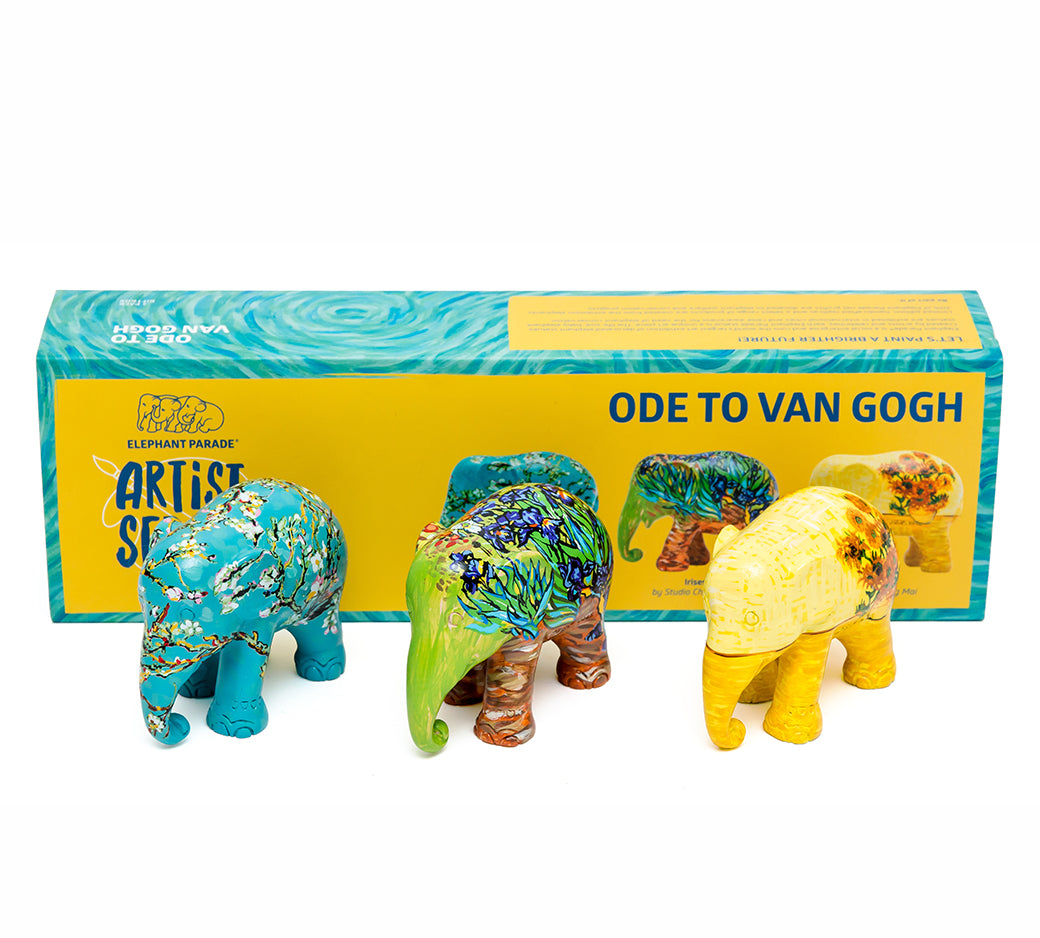 Elephant Parade Multipack Elephant Ode to Van Gogh - Almond Bloss + Irises + Sunflowers Multipack Ode to Van Gogh