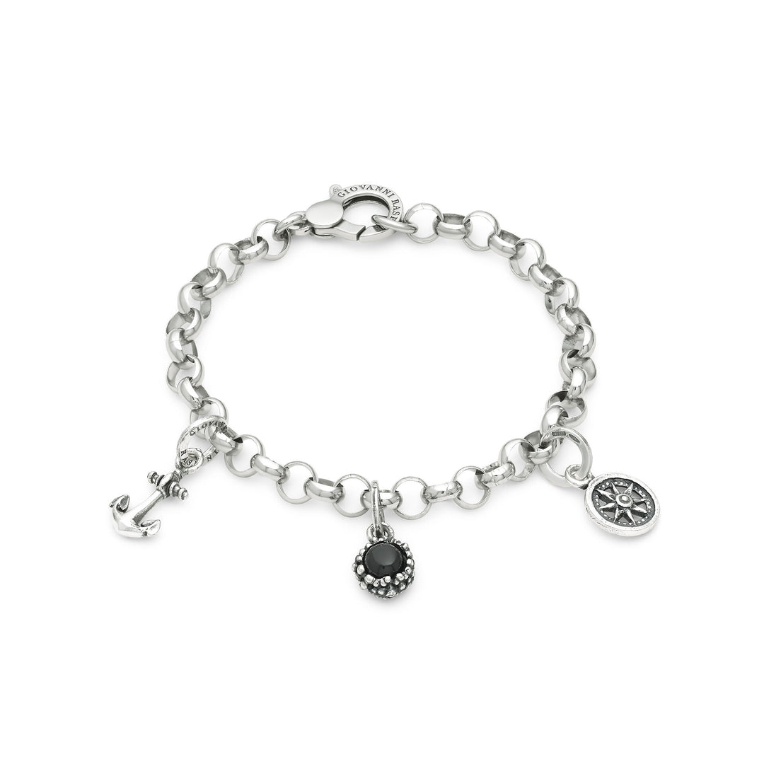Giovanni Raspini Bracelet La Mia Guida - Bracelet in 925 Silver and onyx -
