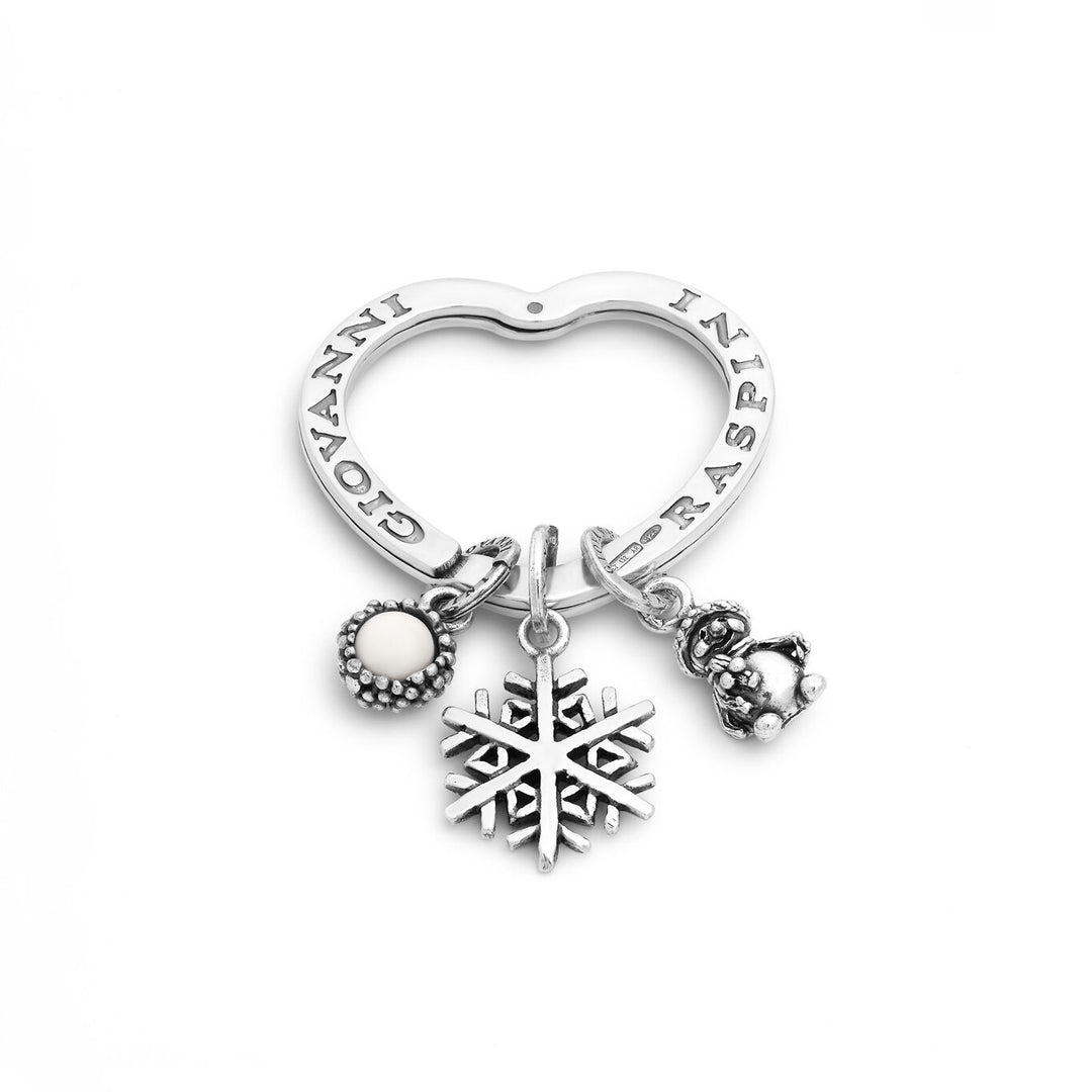 Giovanni Raspini Heart of Snow Keyring silver X01626