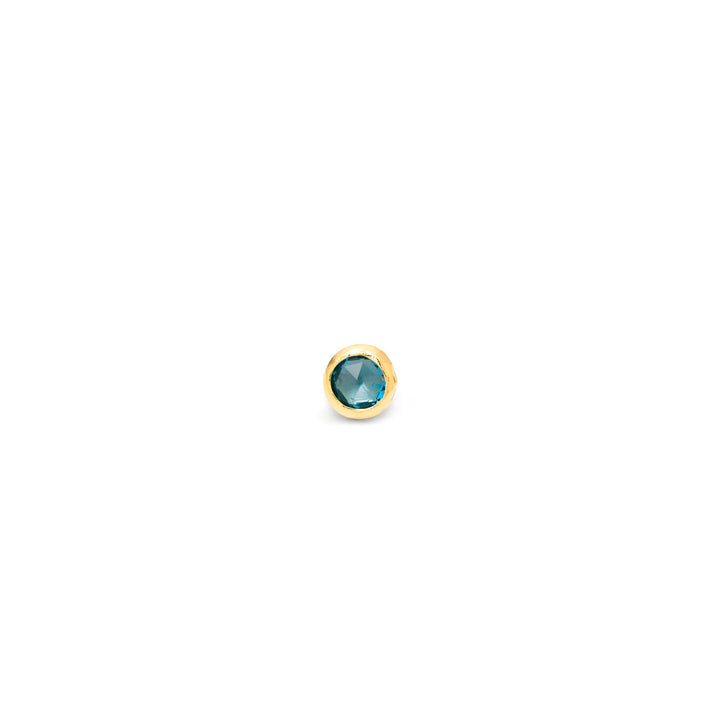 Giovanni Raspini small light blue loop earrings Earrings in 18 kt gold plated silver and light blue crystals 12135/1