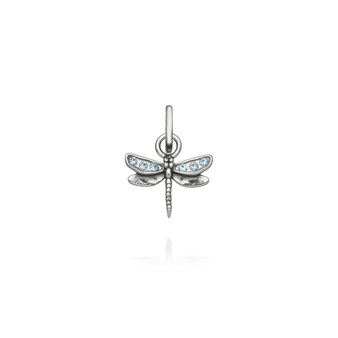 Giovanni Raspini Mini Charm Dragonfly Crystal Celeste 12185