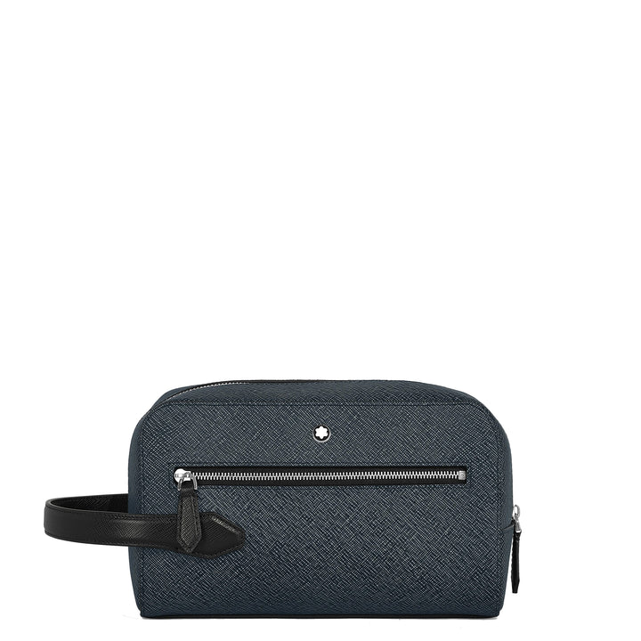 Montblanc Sartorial blue tweed clutch bag 220339