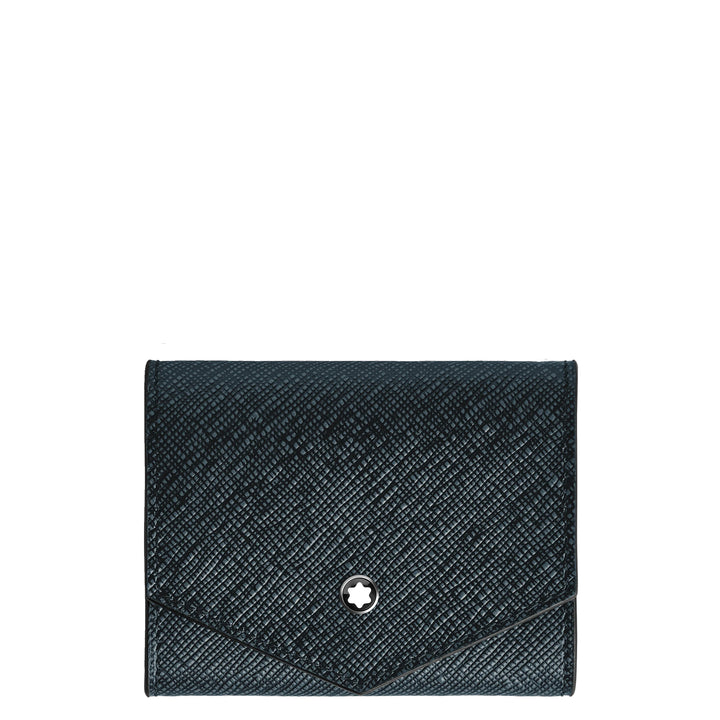 Montblanc Sartorial blue tweed coin purse 220348