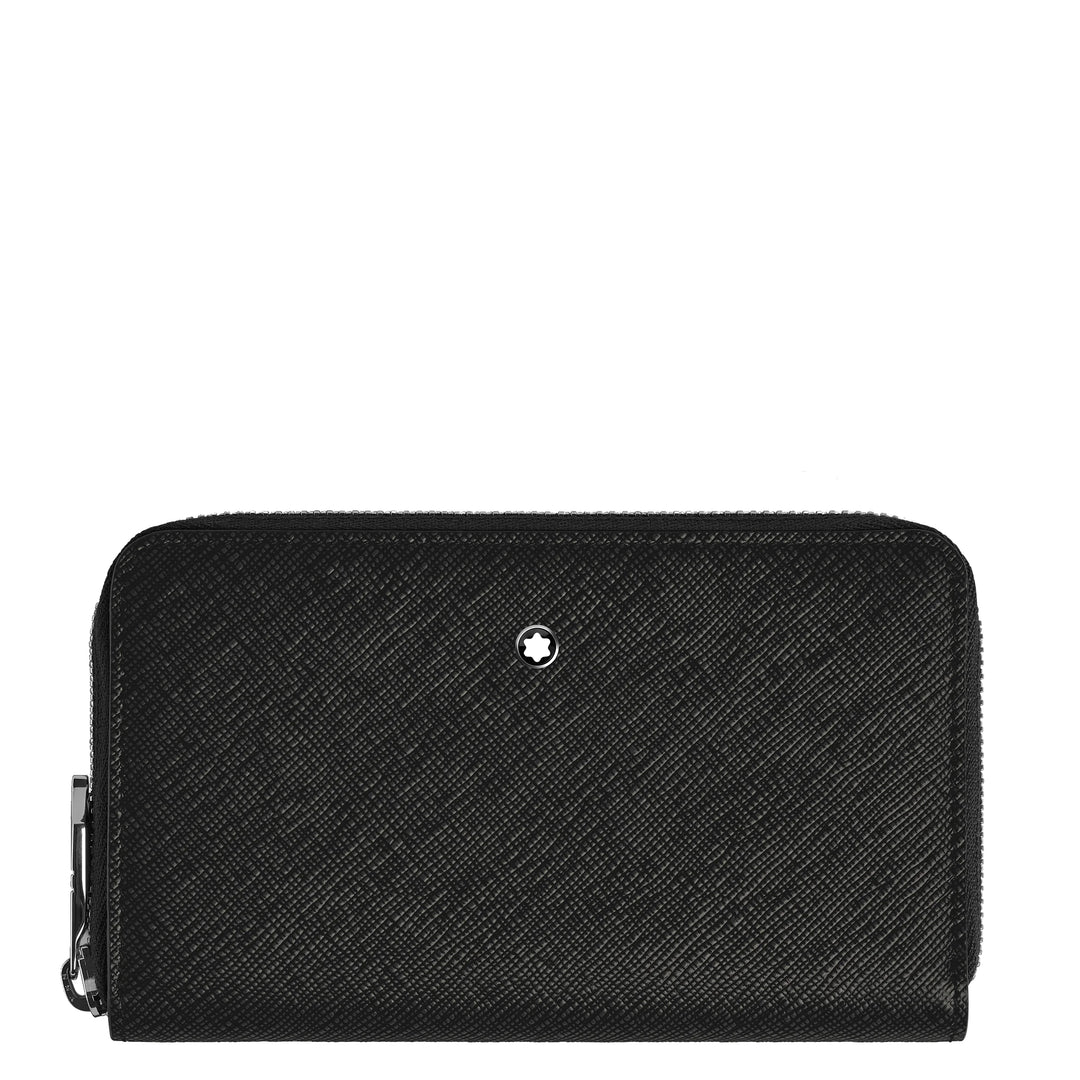 Montblanc wallet 12 compartments with zip medium Sartorial black 220361