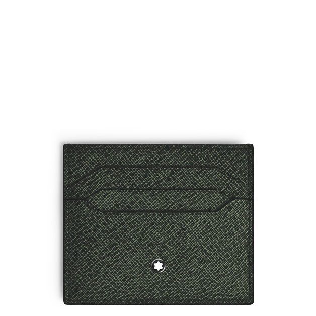 Montblanc card holder 6 pockets sartorial tweed khaki 220390