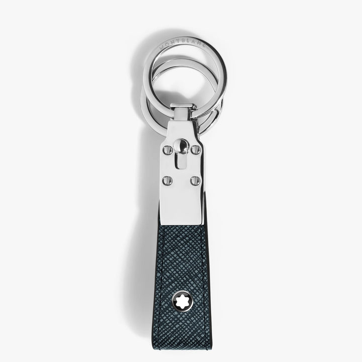 Montblanc key ring with sartorial blue tweed loop 220397