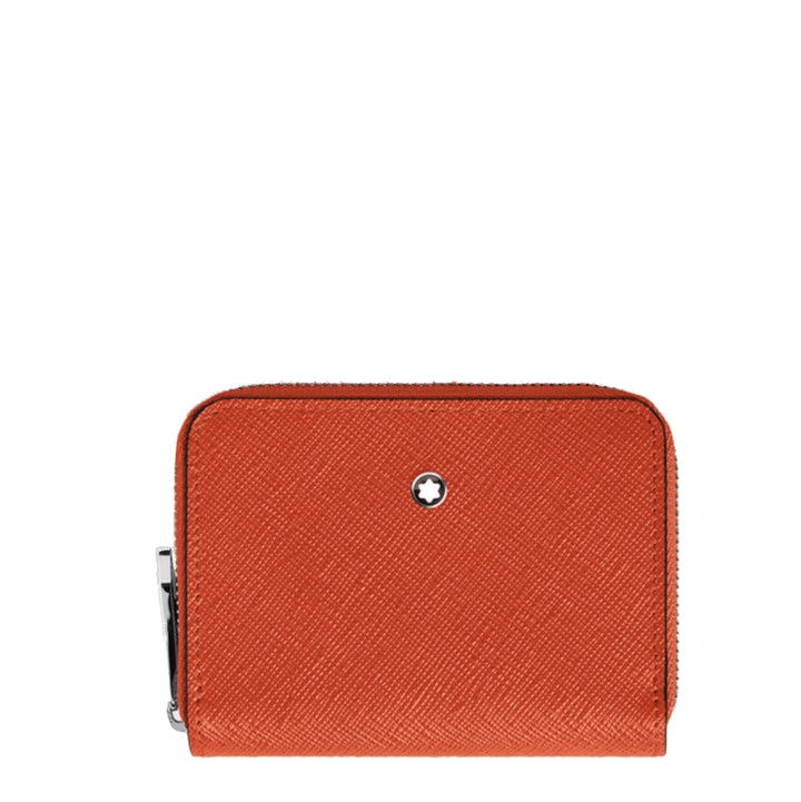 Montblanc wallet 2 mini pockets Sartorial leather tangerine 221340
