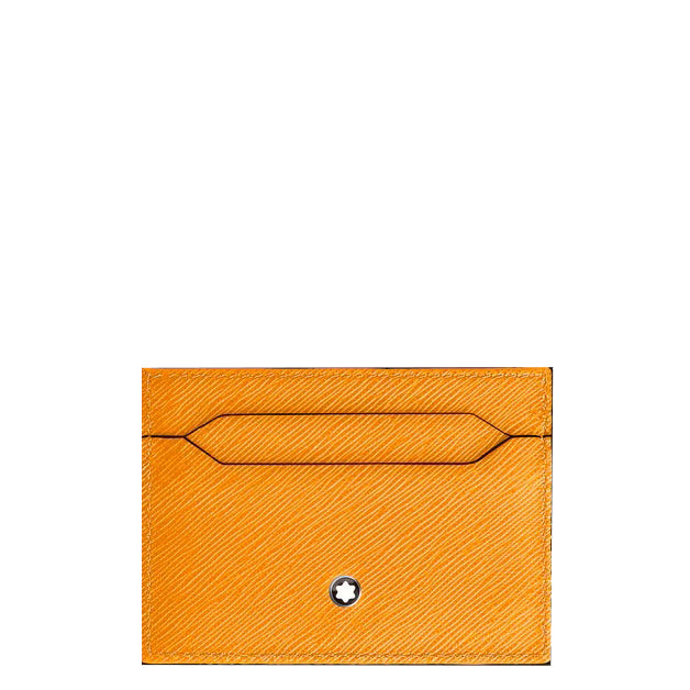 Montblanc 5-pocket card holder in Sartorial saffron leather 221464