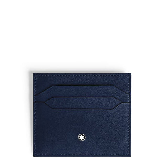 Montblanc 6-pocket card holder in blue Meisterstück leather 221664