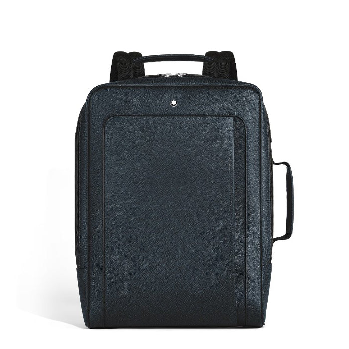 Montblanc rectangular backpack Companion tweed blue 222875