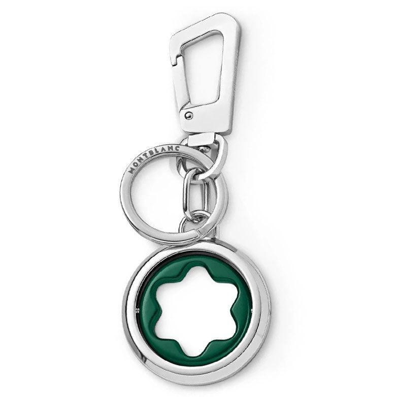 Montblanc Keychains Meisterst ⁇ ck स्पिनिंग प्रतीक हरे रंग की कुंडा स्टील 131104