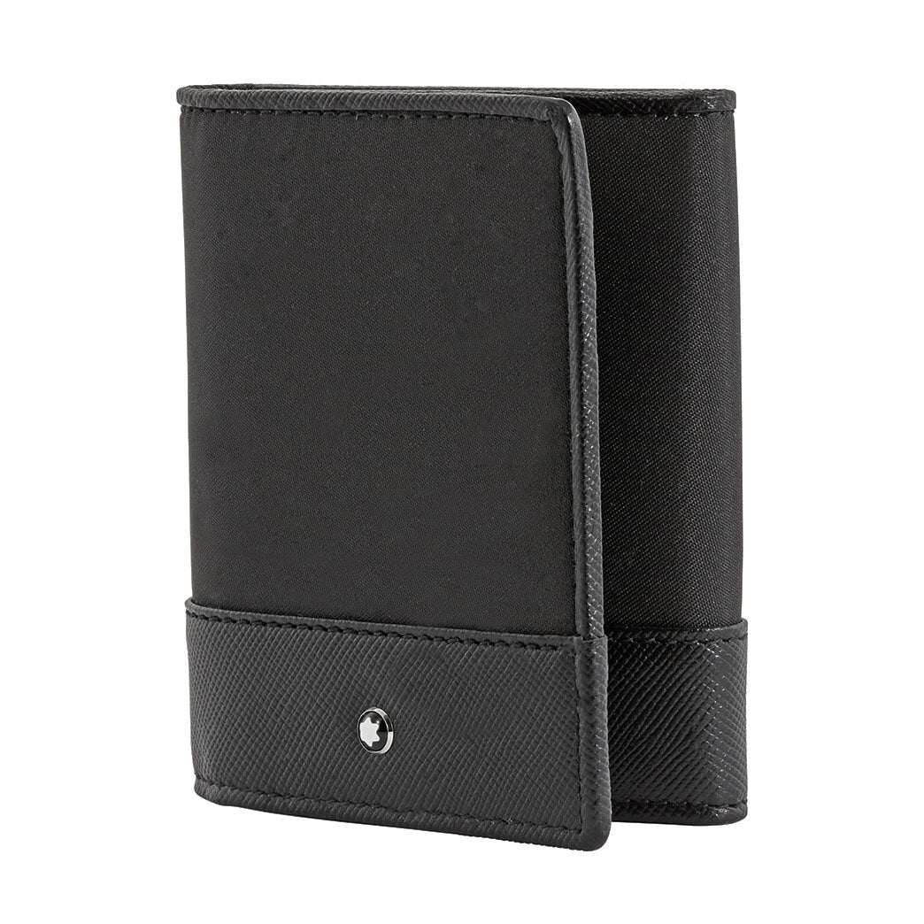 Montblanc Triple Sartorial Jet Black Business Card Holder 118399