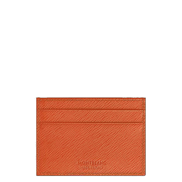 Montblanc 5-pocket card holder in tangerine Sartorial leather 221352
