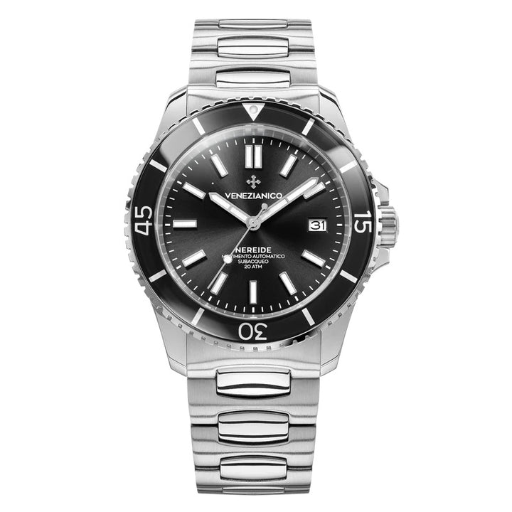 Venezianico Nereide watch 42mm black quartz steel 3321504C