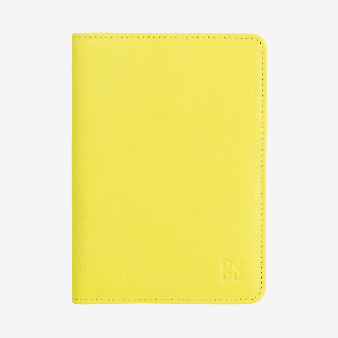 DUDU Travel Leather Passport Holder Case with RFID Protection and Credit Card Holder