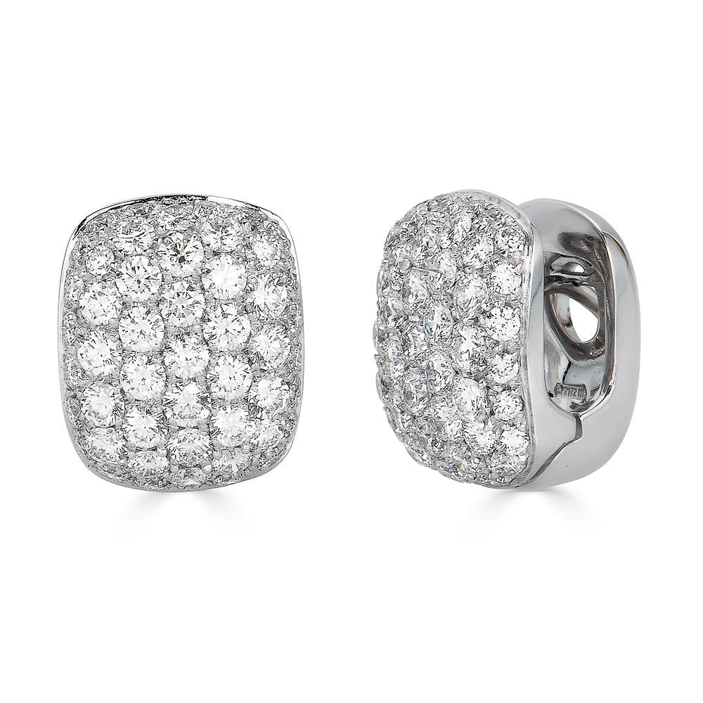 Zydo huggie earrings in yellow gold with white gold pavé 63426