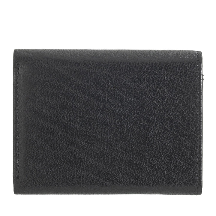 Nuvola Pelle Small Wallet for Men and Women in Buffalo Leather - Elegant Trifold with Button Coin Purse, Compartments for Cards, Cards and Banknotes