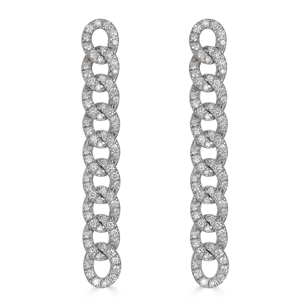 Zydo drop earrings with groumette diamonds white gold 63765