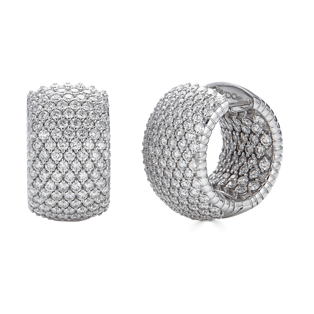 Zydo hoop earrings with white gold pavé 63919