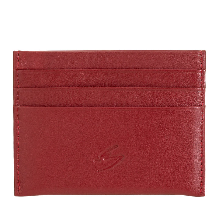 Nuvola Pelle Slim Credit Card Holder for Men and Women - Slim Pocket Wallet in Soft Nappa Leather with 6 Card Slots