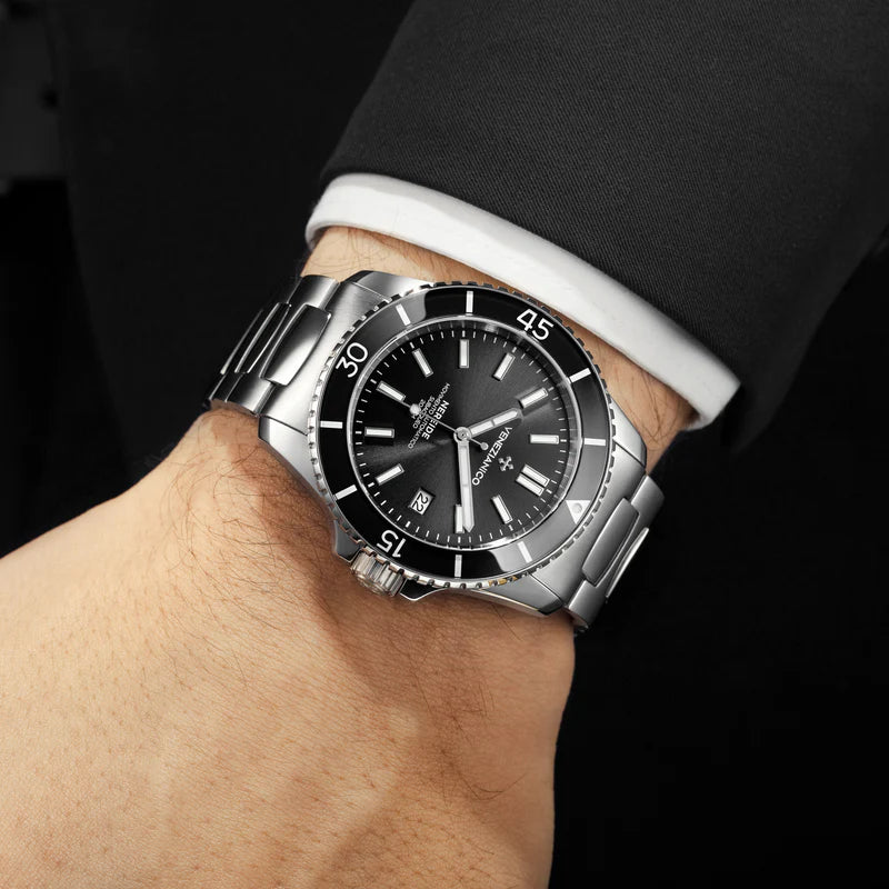 Venezianico Nereide watch 42mm black quartz steel 3321504C