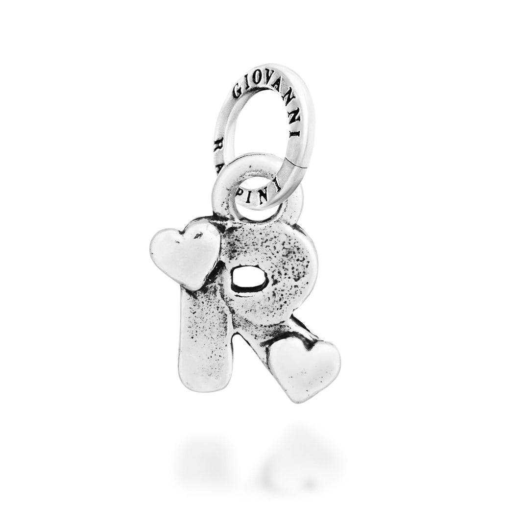 Giovanni Raspini Charm "R" Little Hearts - Silver Charm - 12794