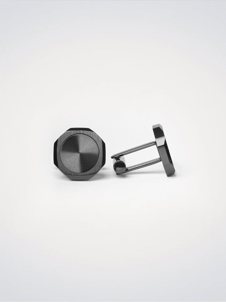 D1 Milano Octagonal cufflinks Anthracite D1-JWCLSU06