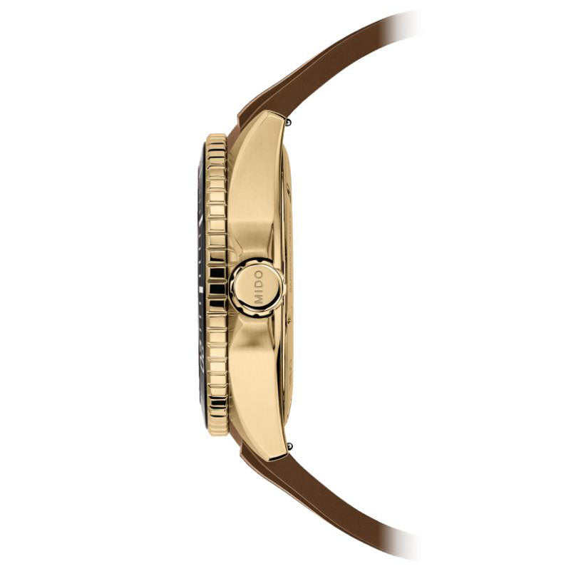 Mido watch Ocean Star GMT 44mm black automatic steel PVD yellow gold finish M026.629.37.291.00