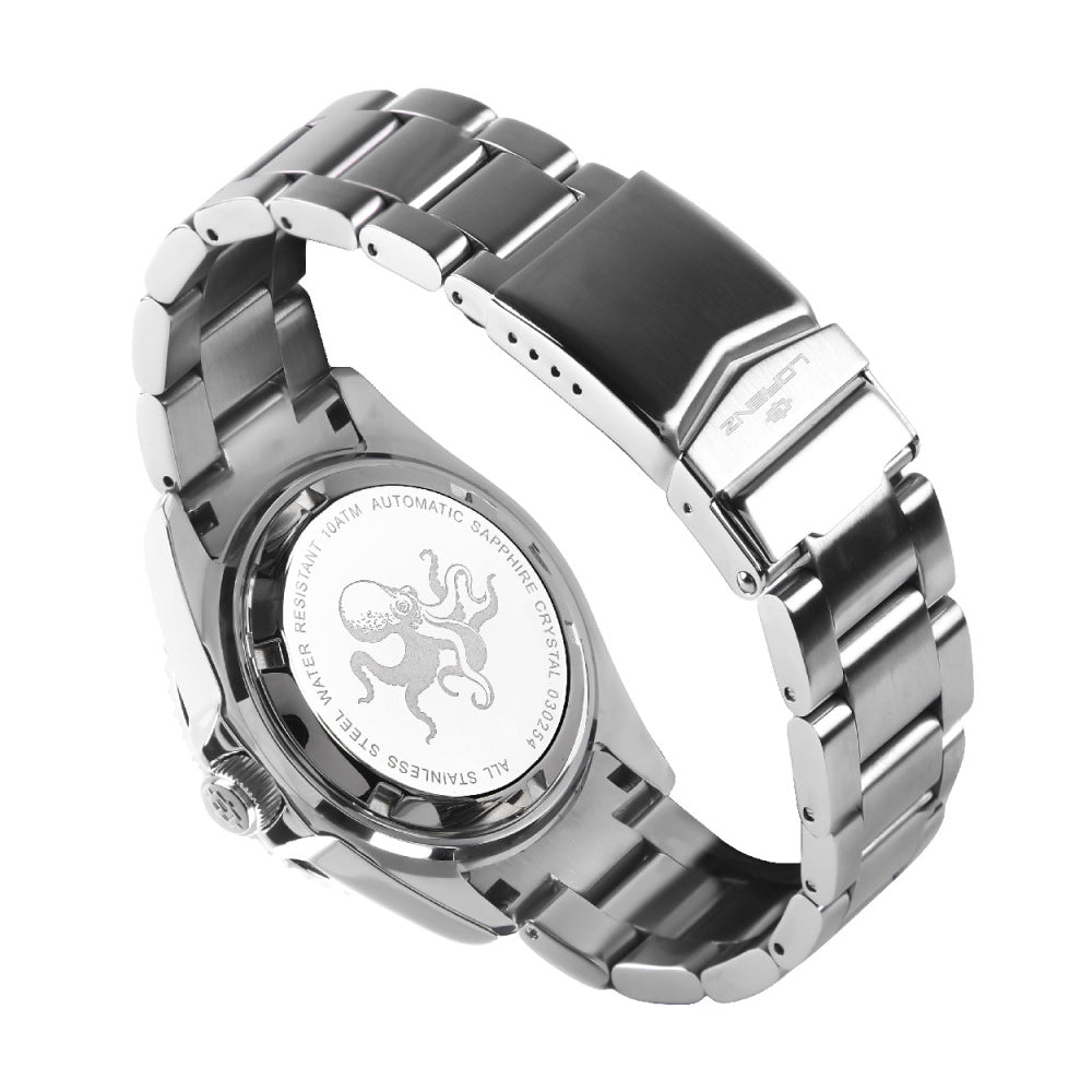 Lorenz Tako 43mm blue automatic steel watch 030254MM