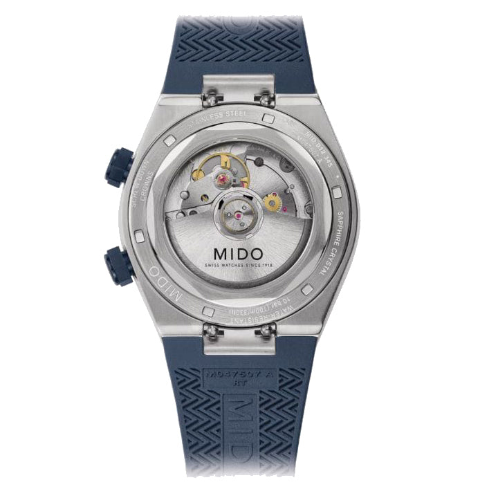 Mido Multifort 8 Dhá Choróin 38.40mm Féach ar Chruach Gorm Uathoibríoch M047.507.17.041.00