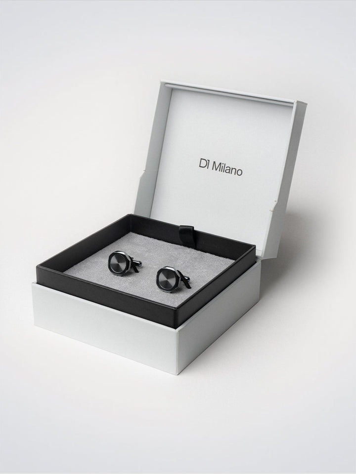 D1 Milano Octagonal cufflinks Anthracite D1-JWCLSU06