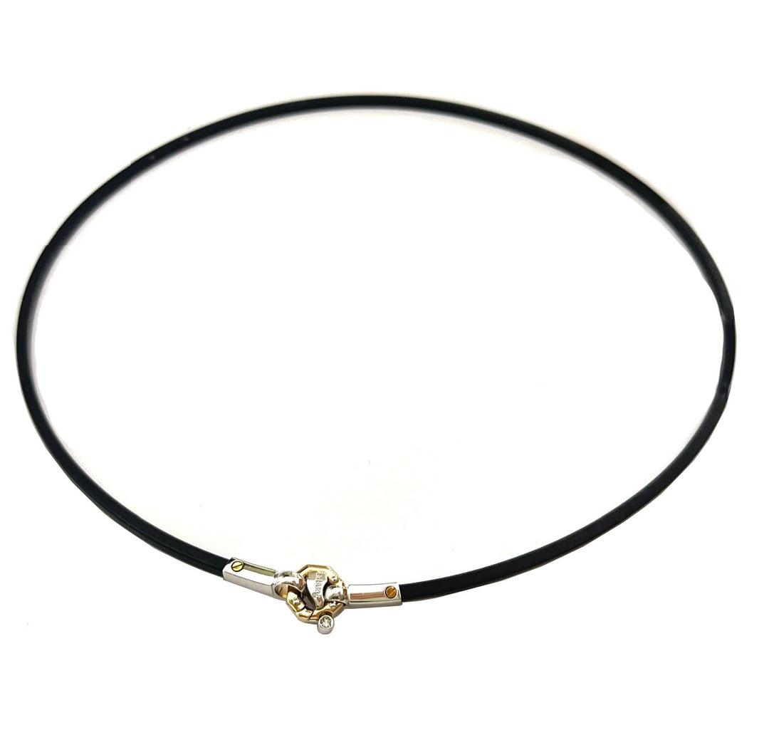 Barakà White golden crew necklace 18ky bullshit b00495 b