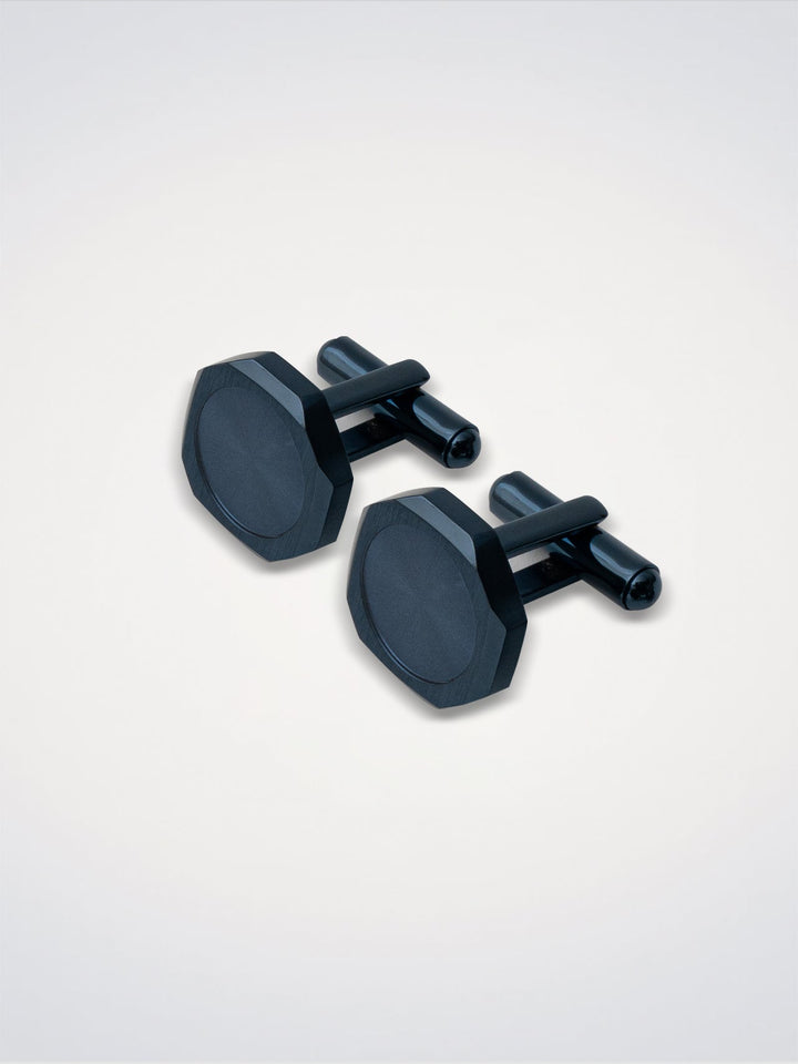 D1 Milano Midnight Blue Octagonal Cufflinks D1-JWCLSU05