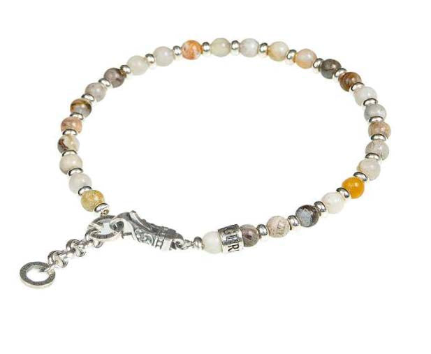 Gerba bracelet with lobster clasp, 4m semi-precious stones and components in 925 silver MOSCH15