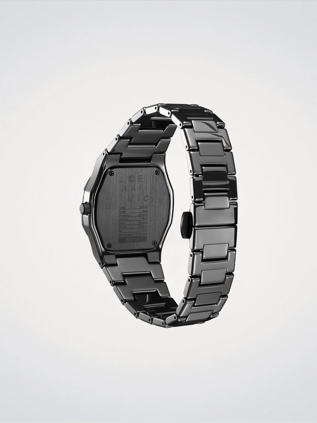 D1 Milano Pure Black Ceramic 37 mm D1-CEBU01