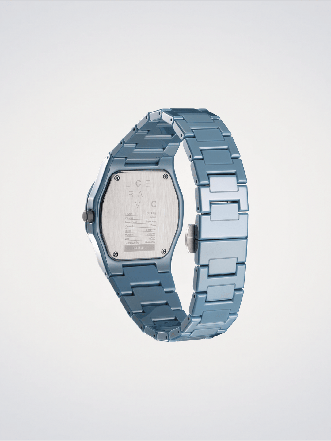 D1 Milano Pure Blue Ceramic 37 mm D1-CEBU05