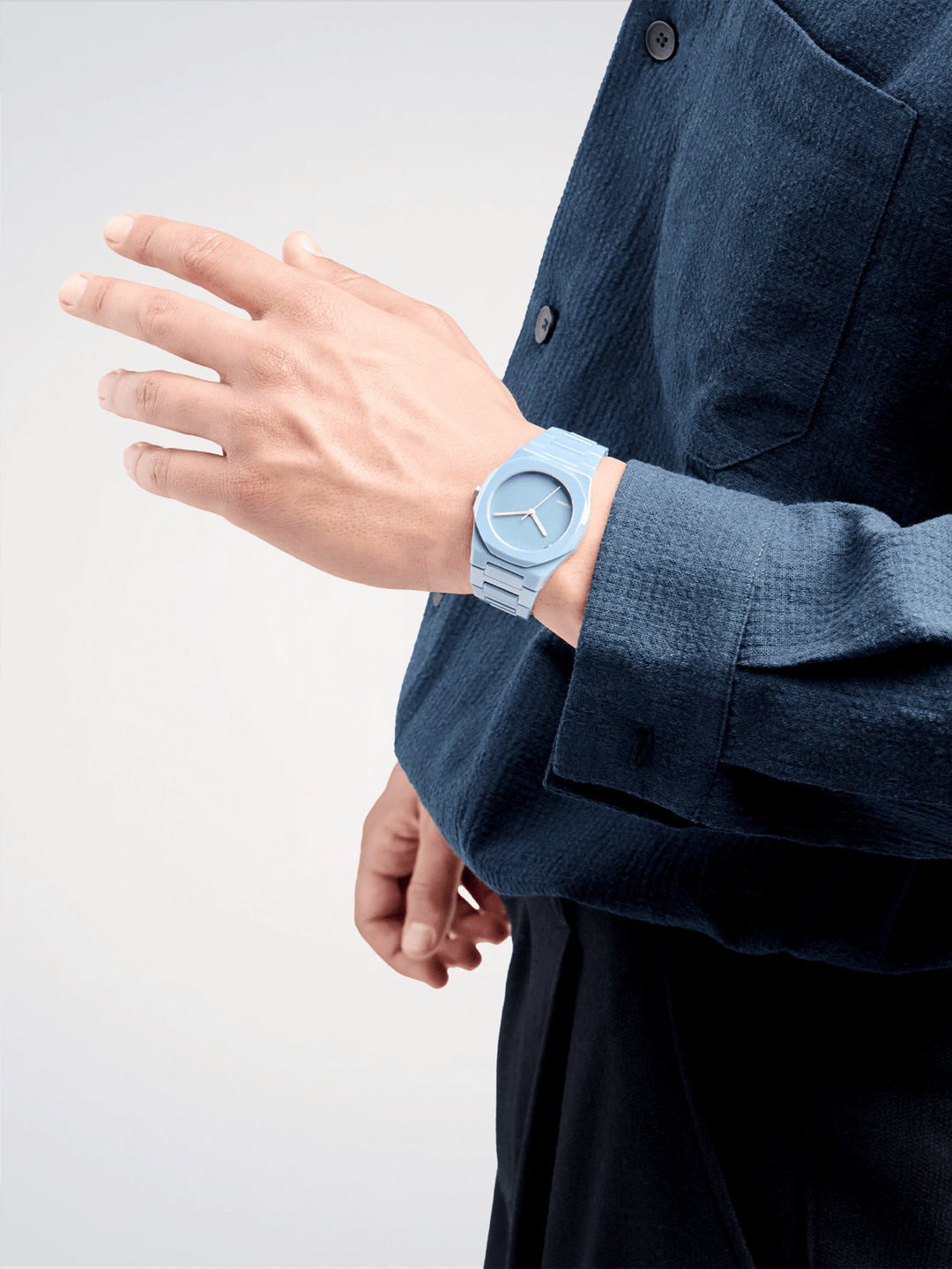 D1 Milano Pure Blue Ceramic 37 mm D1-CEBU05